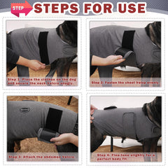 Meifsou dog thunder vest demonstrates easy dressing with low-noise Velcro