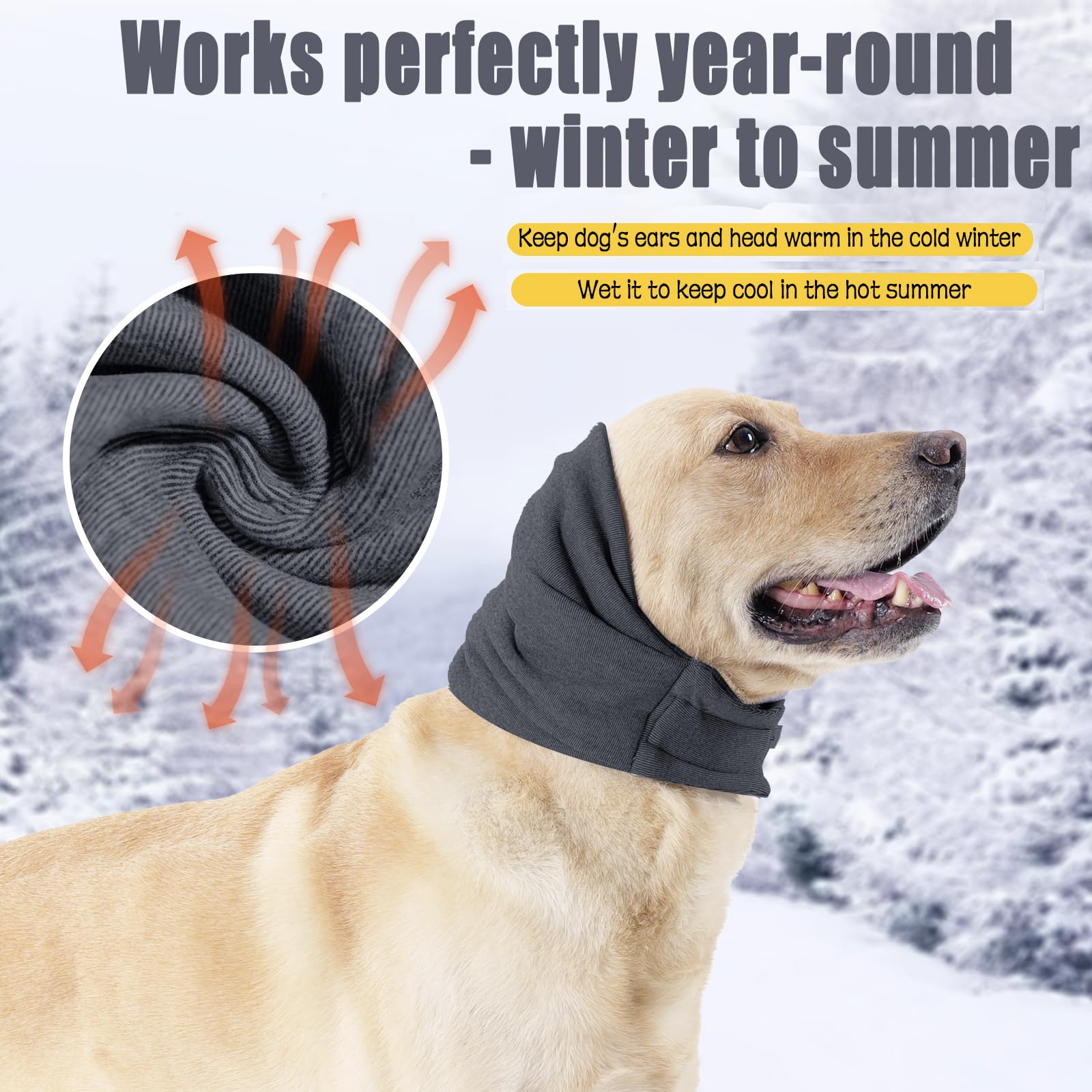 Meifsou Quiet Ears in use during vet visits or grooming helps keep dogs calmer.