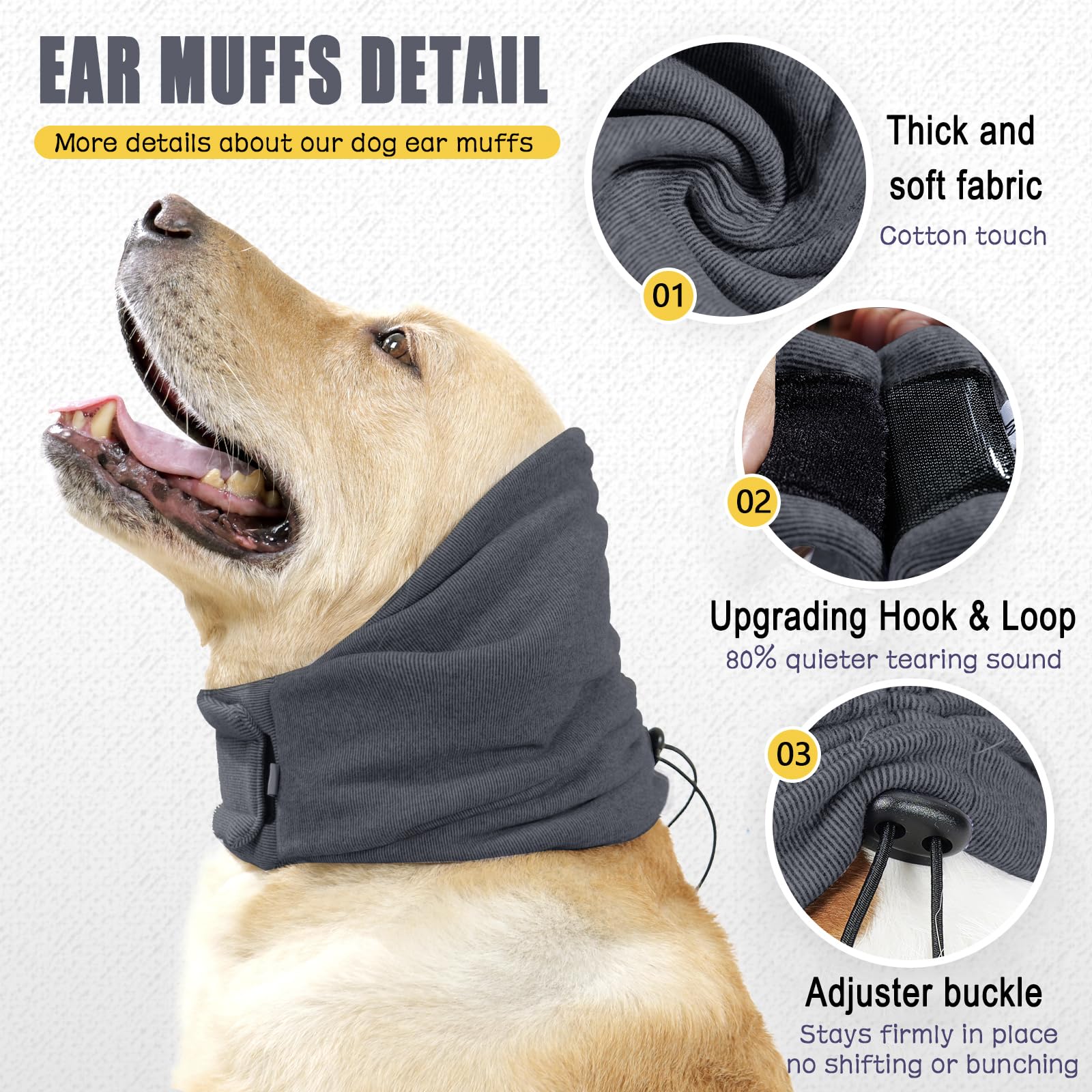 Meifsou Quiet Ears soft fabric blend feels comfortable, breathable, and durable for all day wear.
