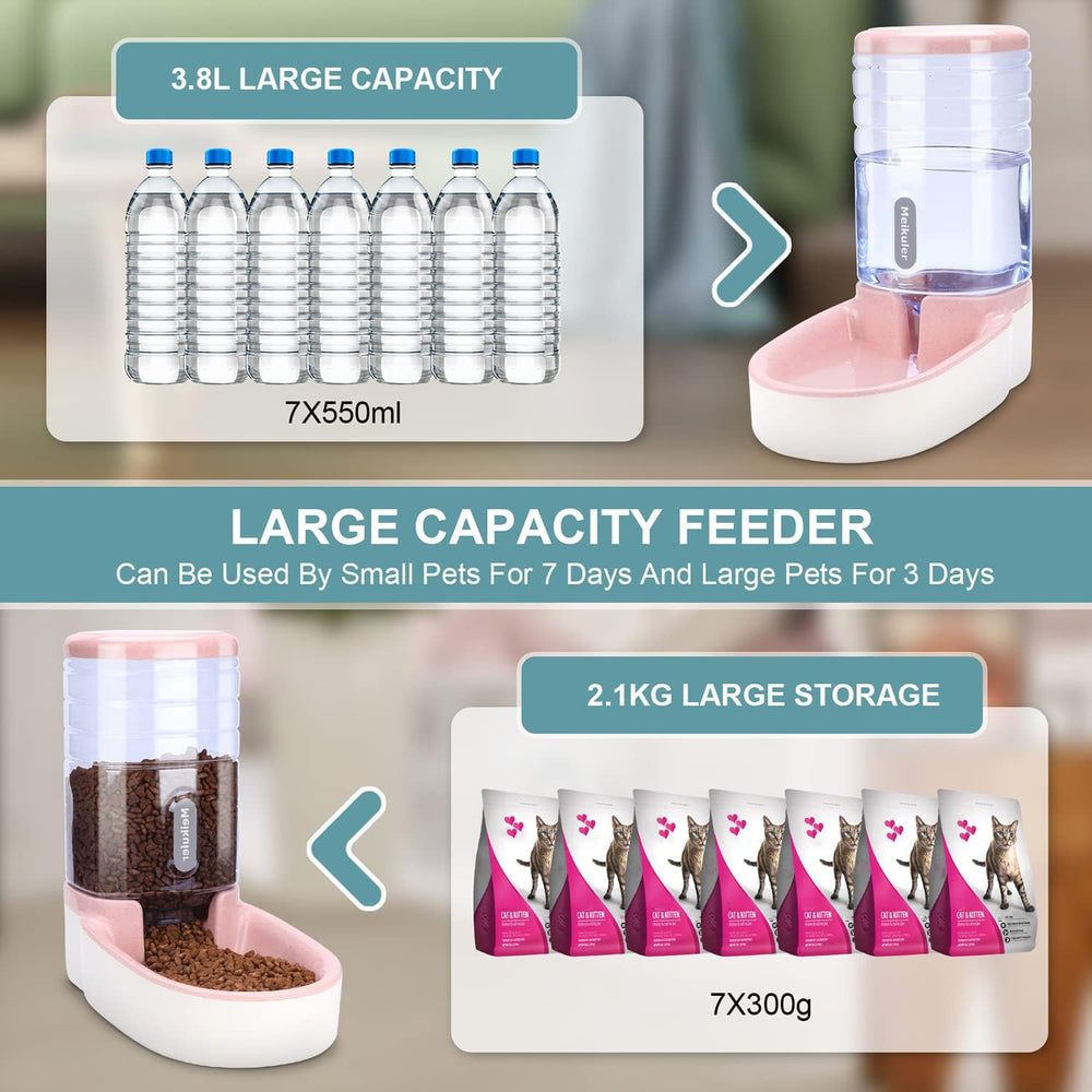 Meikuler 1-gallon bottle and feeder setup enabling longer intervals between refills