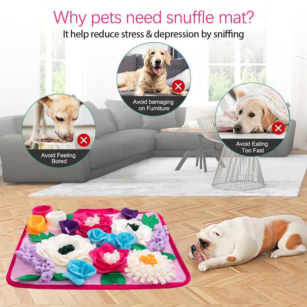 Meilzer Snuffle Mat eco-friendly polar fleece is durable.
