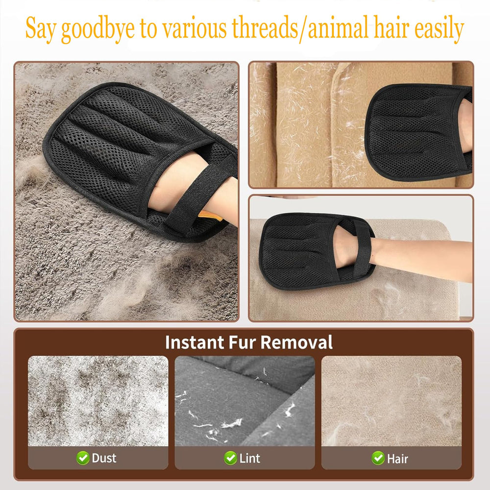 Mejreiik grooming on fabric surfaces like clothes and car seats.