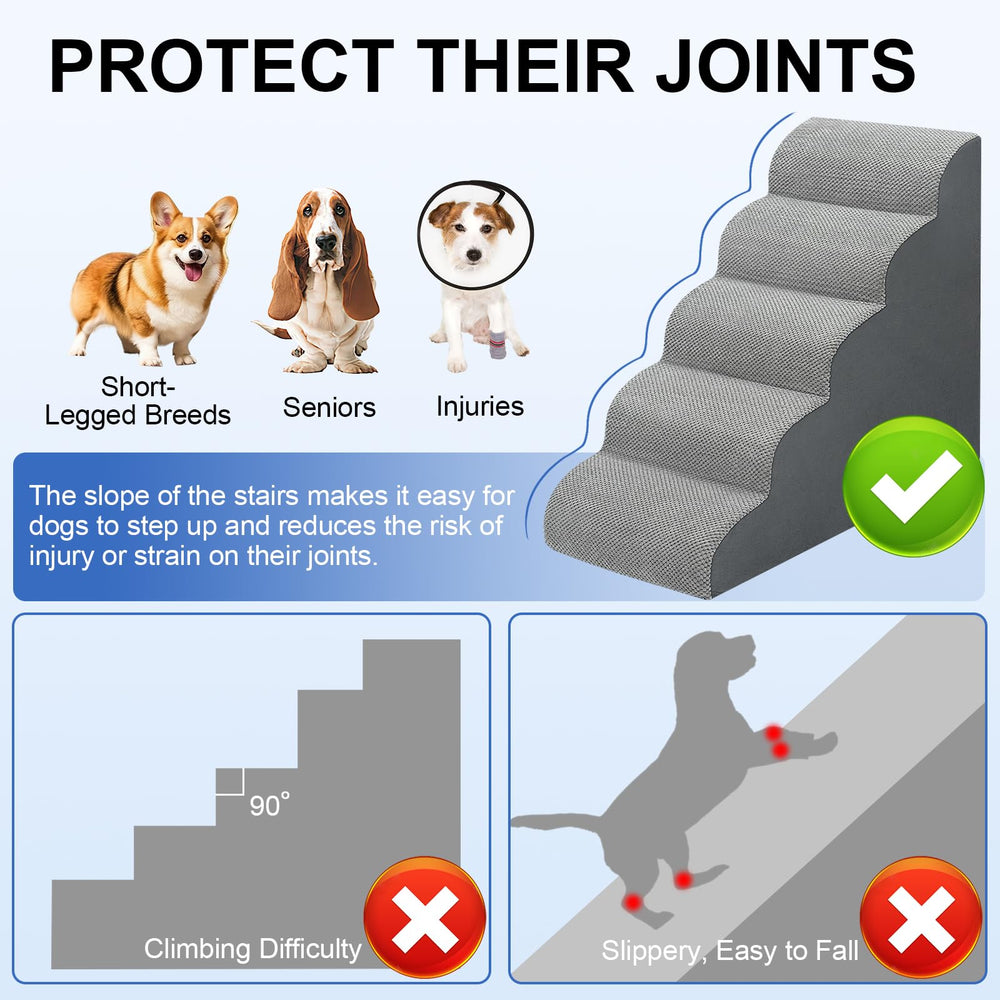 MEJYJEM foam stairs are easy to assemble and stay sturdy.