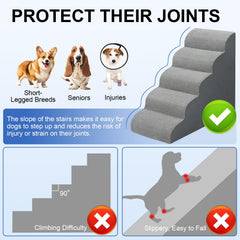 MEJYJEM foam stairs are easy to assemble and stay sturdy.