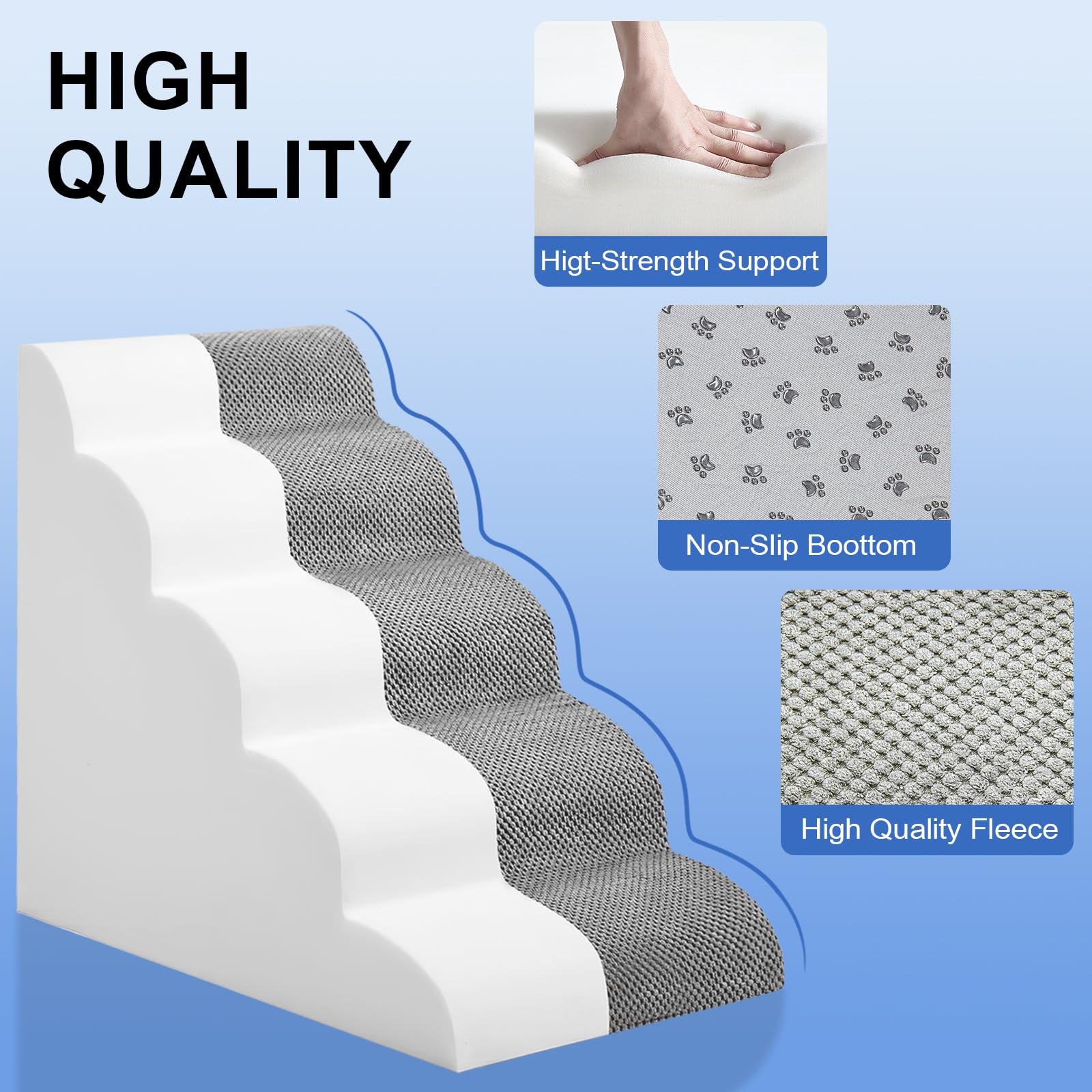 MEJYJEM suitable for small dogs and cats to access beds.