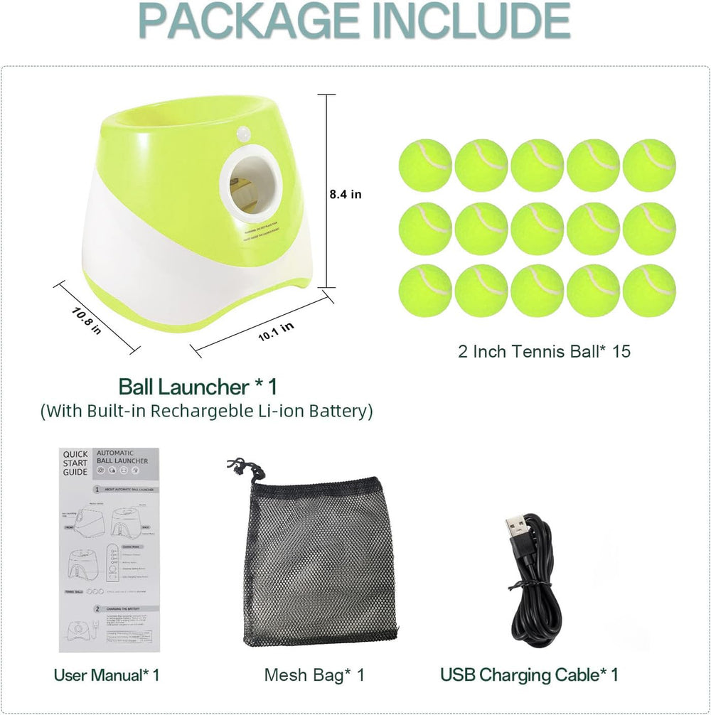 Mekaple 2-inch mini tennis balls pack for extended games with the launcher.