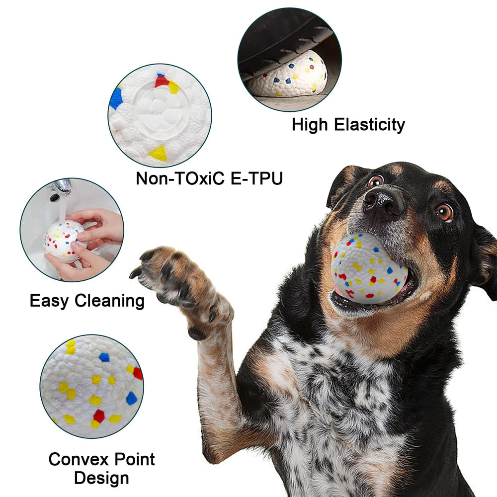 MEKAPLE dog balls 2.5 inch for aggressive chewers and extended fetch.