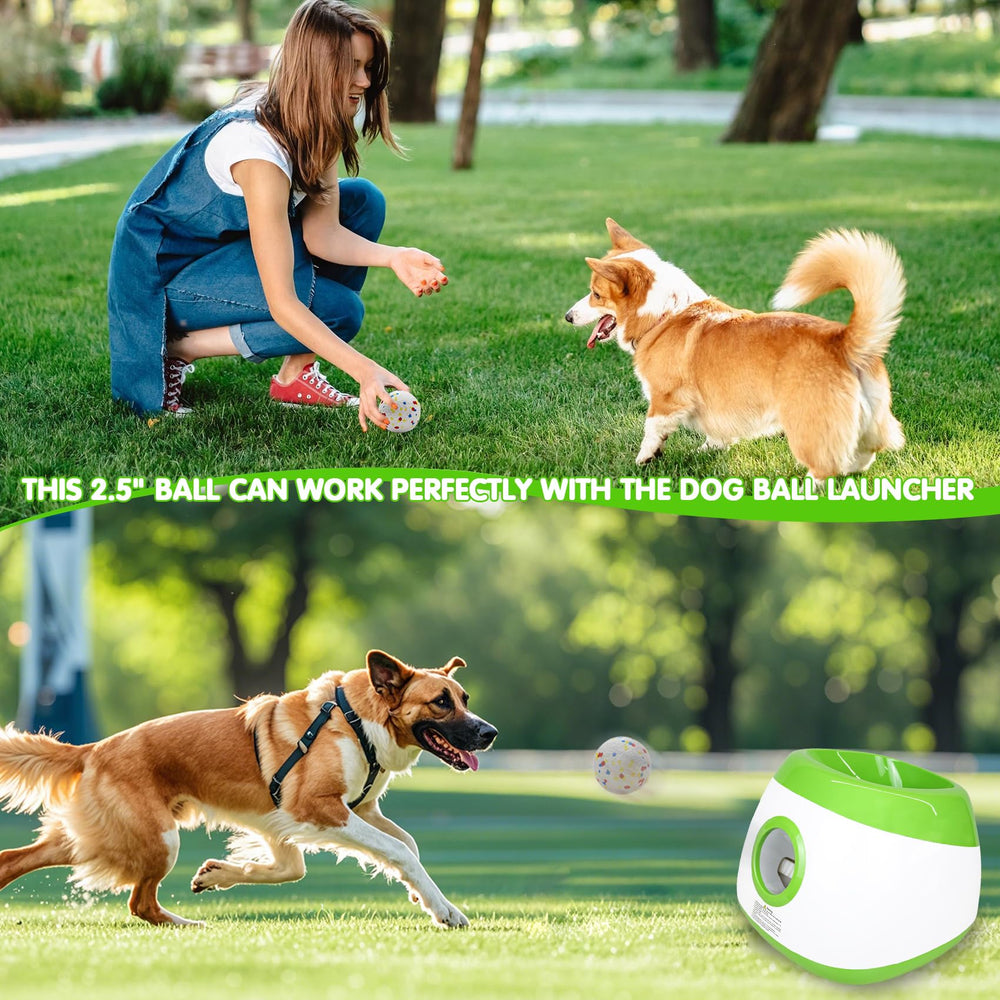MEKAPLE dog balls 2.5 inch mesh bag packaging for easy transport.