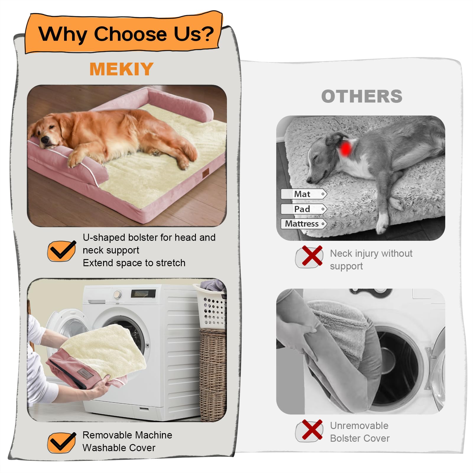 MEKIY removable washable cover simplifies cleaning after muddy adventures
