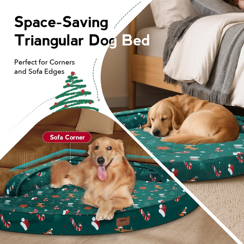 MEKIY Christmas-green corner design fits snugly in room corners.