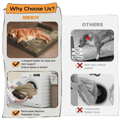 MEKIY egg-crate-foam interior provides breathable cushioning and better posture for dogs.