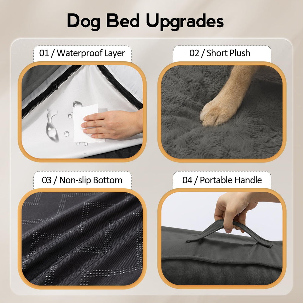 MEKIY large dog bed non-slip bottom keeps it in place during play.