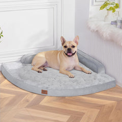 MEKIY orthopedic egg-crate foam dog bed supporting joints and comfort
