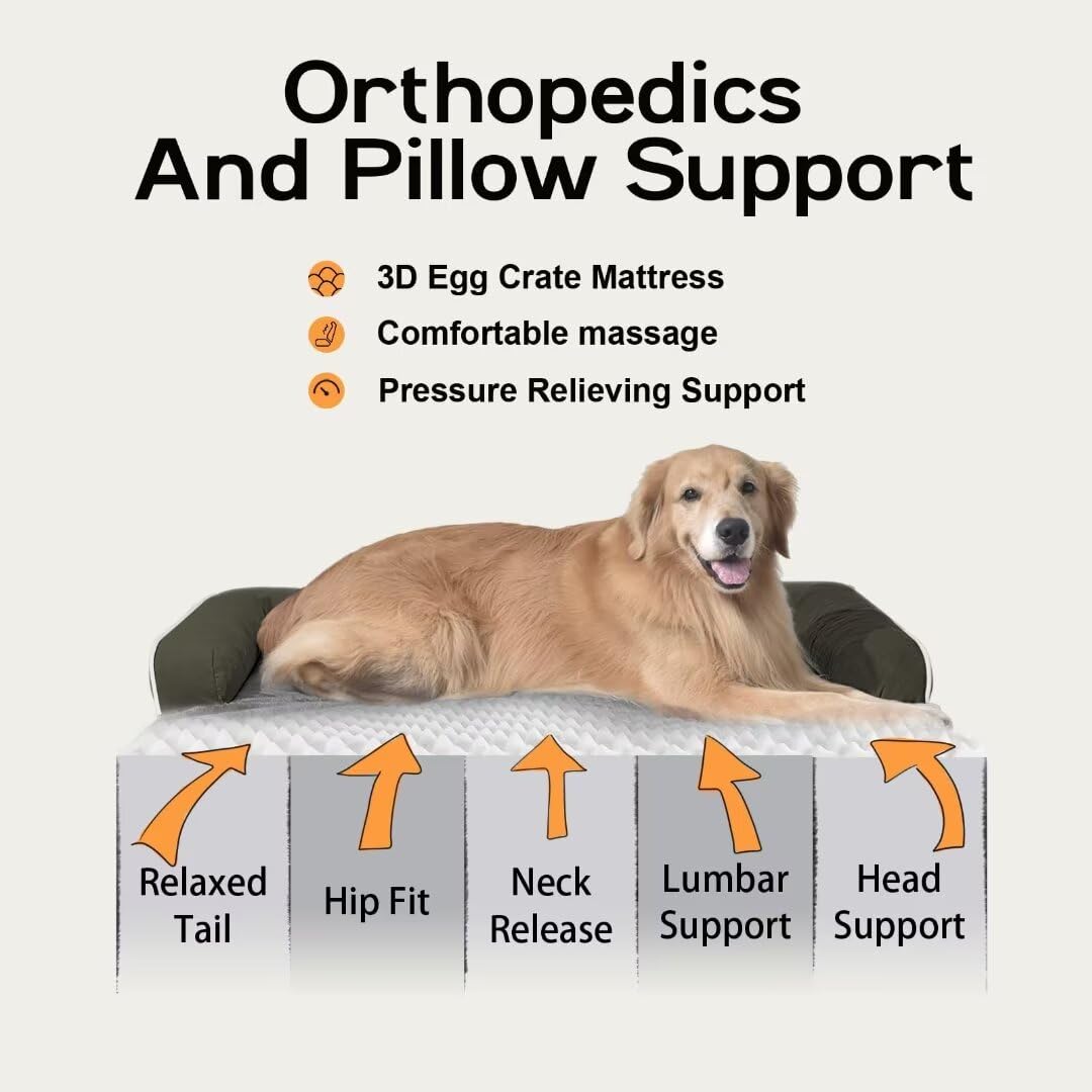 MEKIY dog bed with waterproof cover protects the surface and simplifies cleanup.