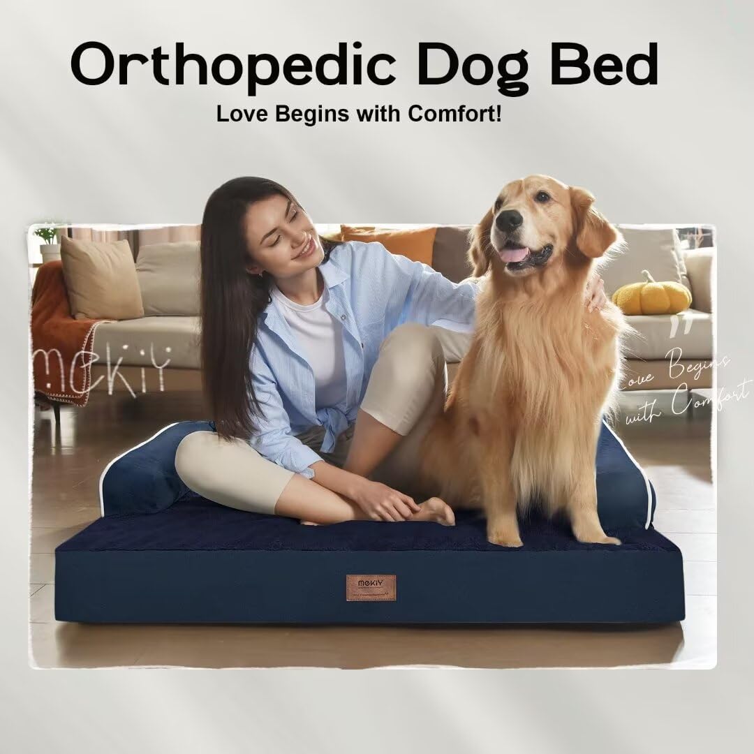 MEKIY dogs resting on bed showcasing cozy comfort