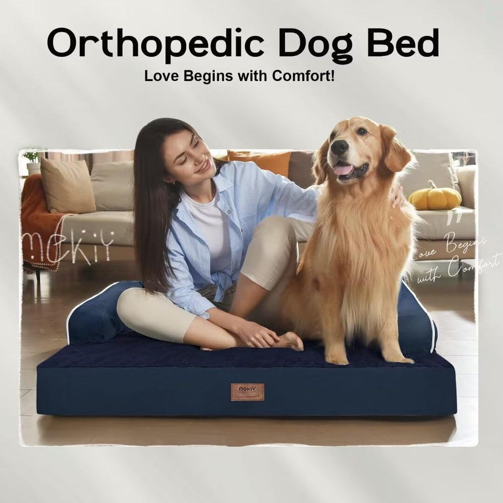 MEKIY dogs resting on bed showcasing cozy comfort