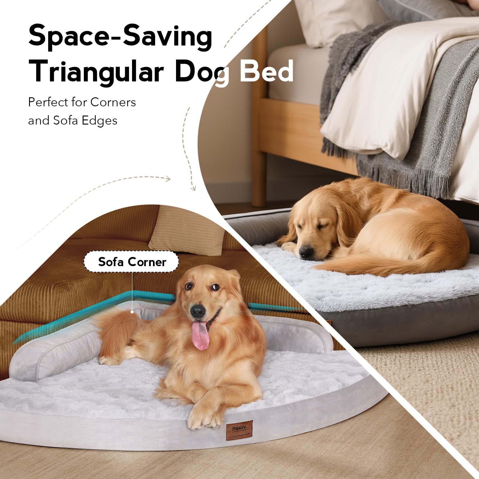 MEKIY grey color dog bed complements modern home interiors.