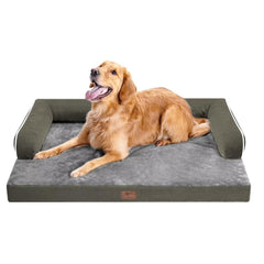 MEKIY large dog bed features a 36x27x7 inch footprint for roomy lounging.