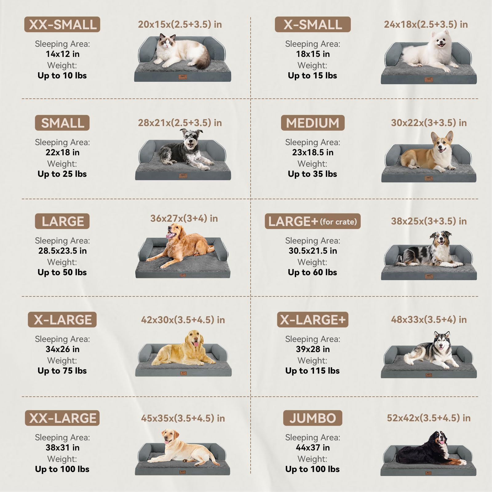 MEKIY dog bed with U-shaped bolster supporting head and neck
