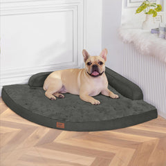 MEKIY large orthopedic dog bed side view highlighting joint support