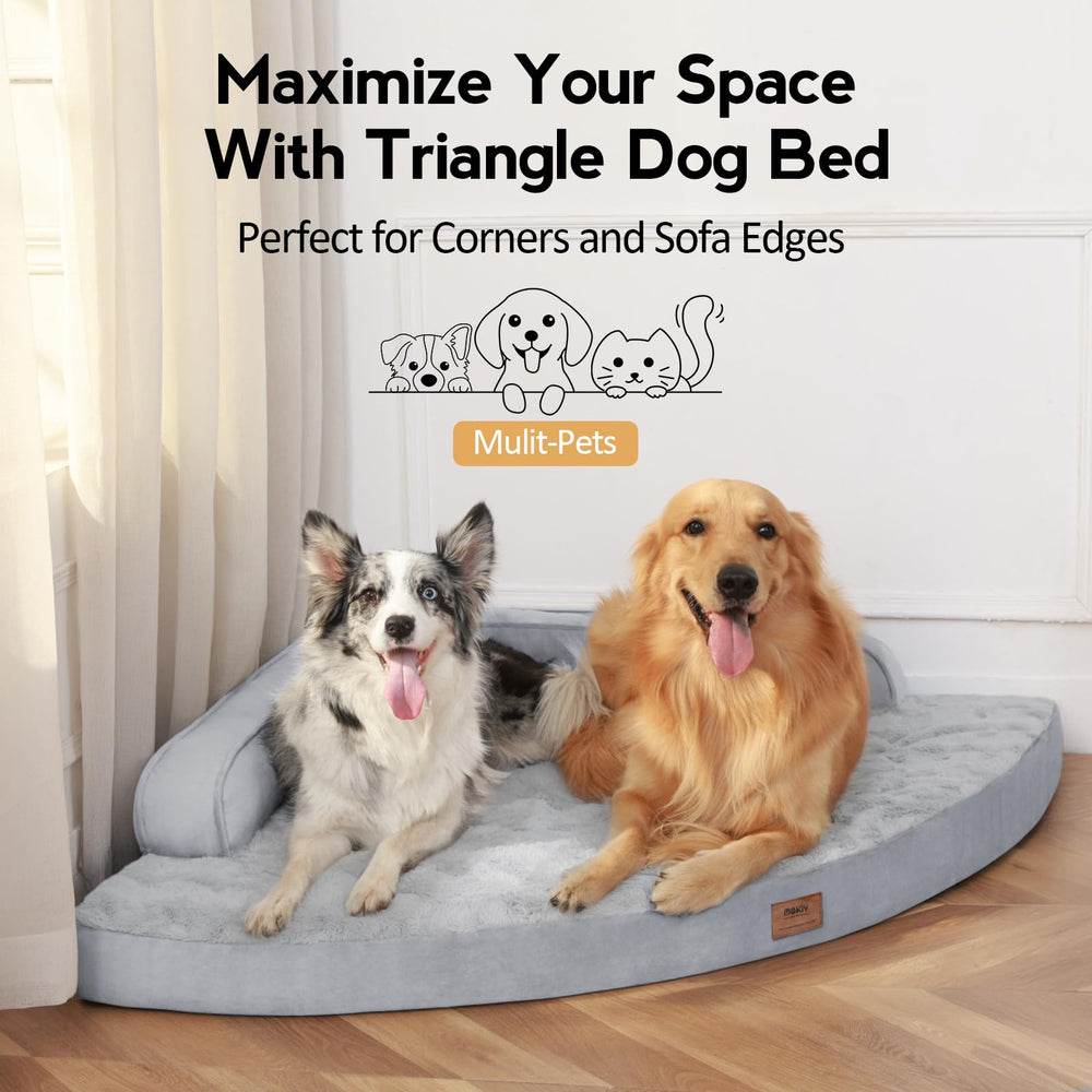 MEKIY non-slip bottom dog bed stays in place on slick floors.
