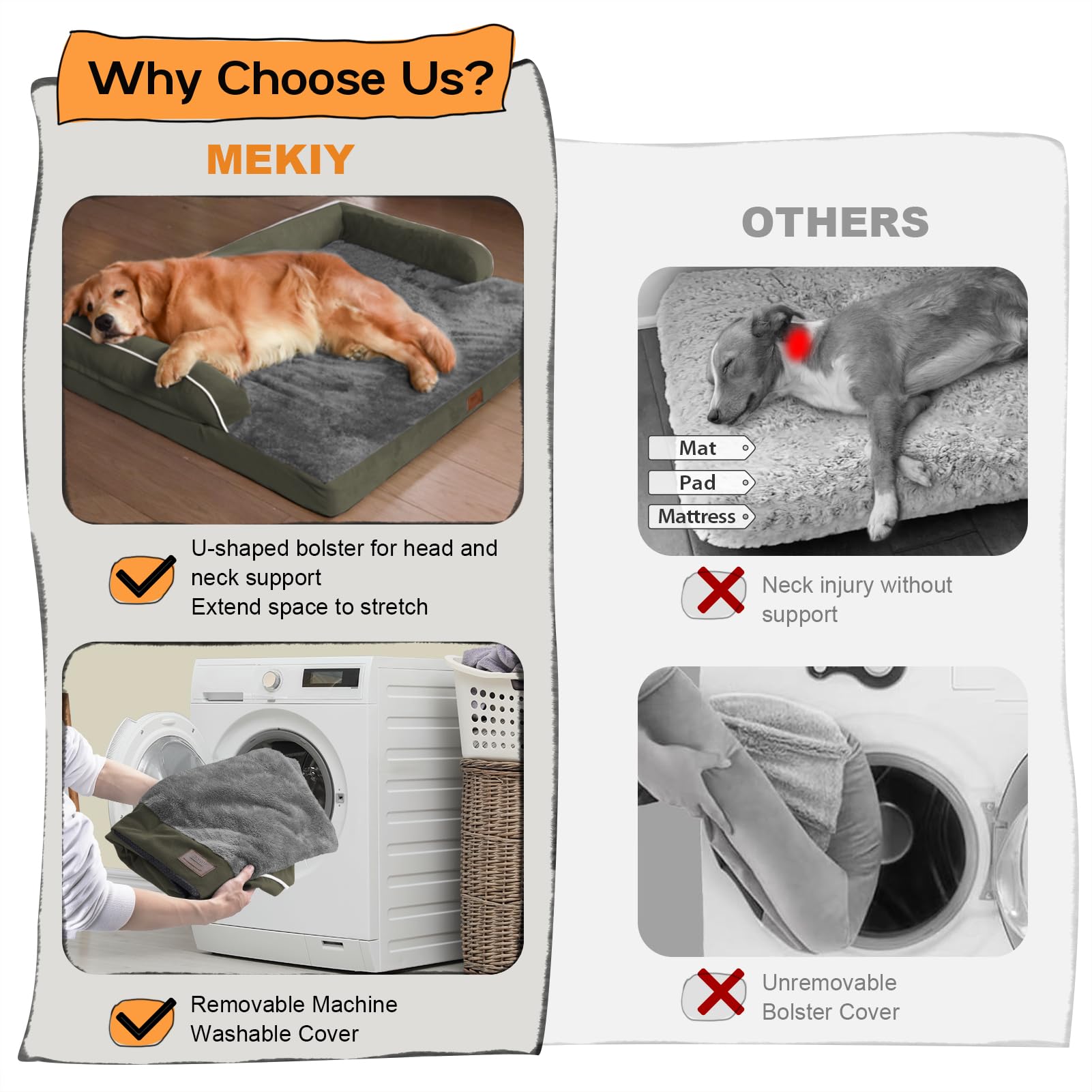 MEKIY xl bed with egg crate foam may support muscles during naps.