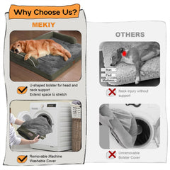 MEKIY xl bed with egg crate foam may support muscles during naps.