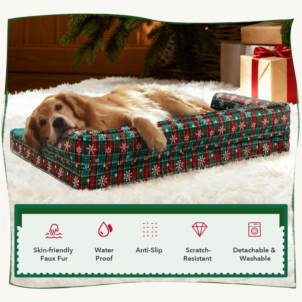 MEKIY XL Dog Bed removable cover zippered for easy washing