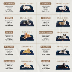 MEKIY XXL dog bed with U-shaped bolster for neck support