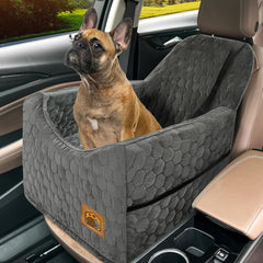 Melafa365 dog car seat gray boosted view letting small dogs enjoy outside scenery
