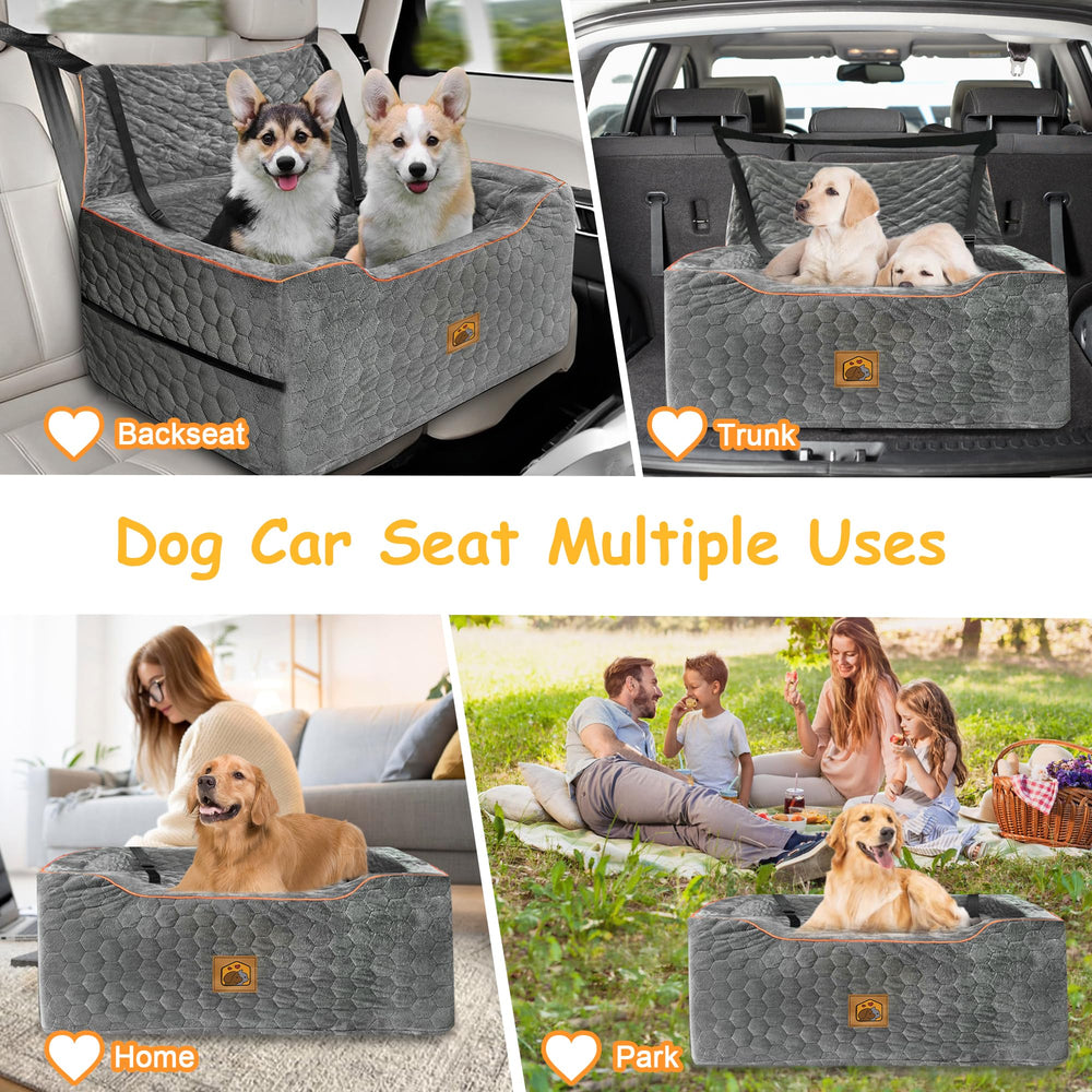 melafa365 dog car seat gray safety leashes keeping pets secured