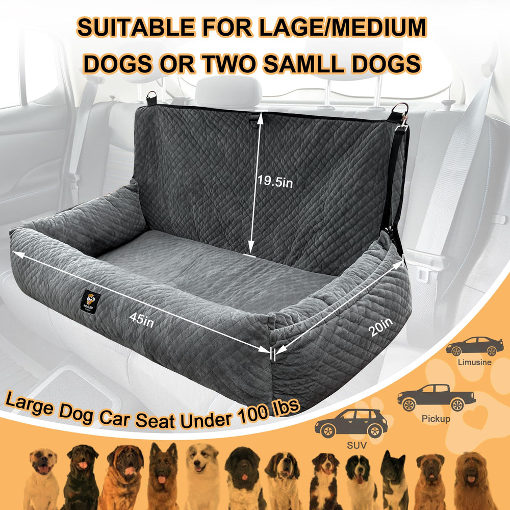 melafa365 dog car seat safety tethers enhance travel security for pets during drives