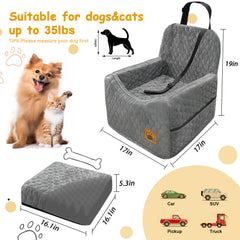 Melafa365 dog car seat crystal velvet material offers soft, skin-friendly comfort during trips