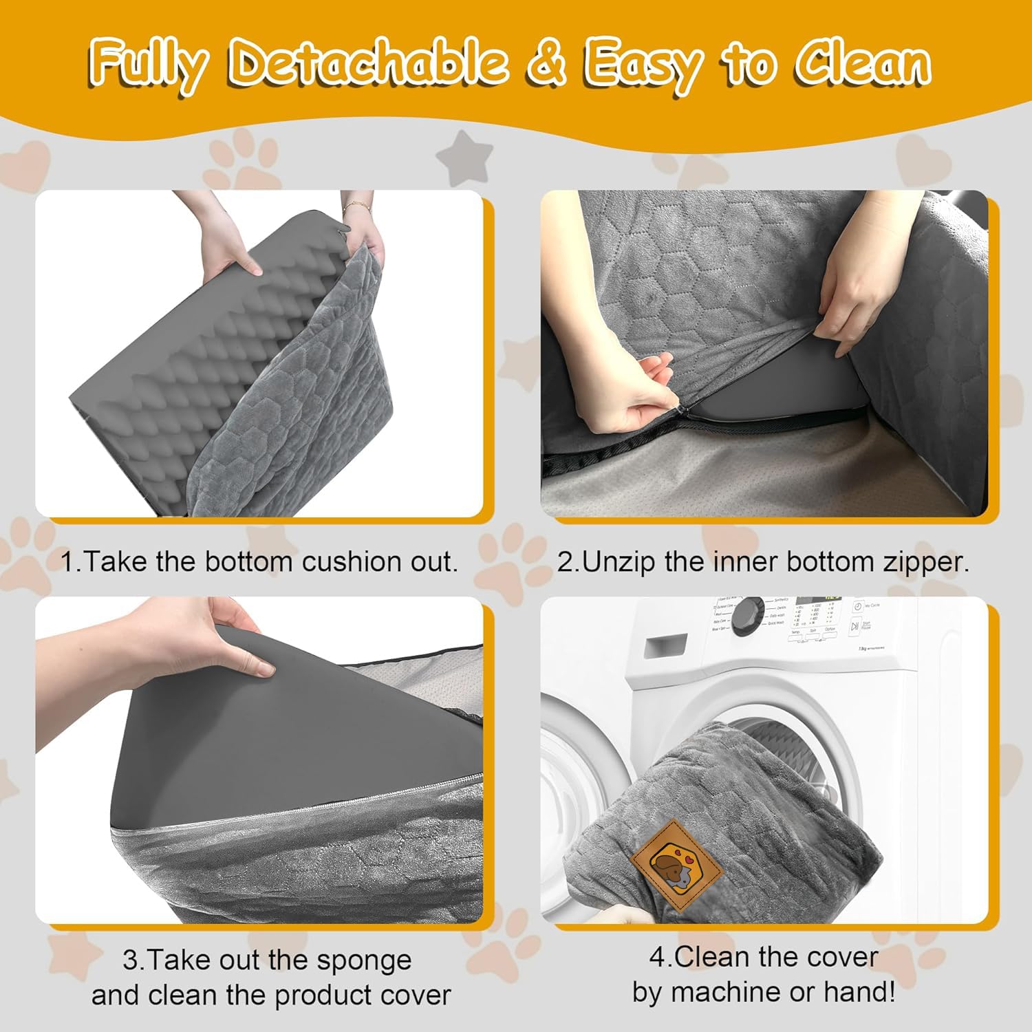 Melafa365 dog car seat cover removable for easy washing after trips
