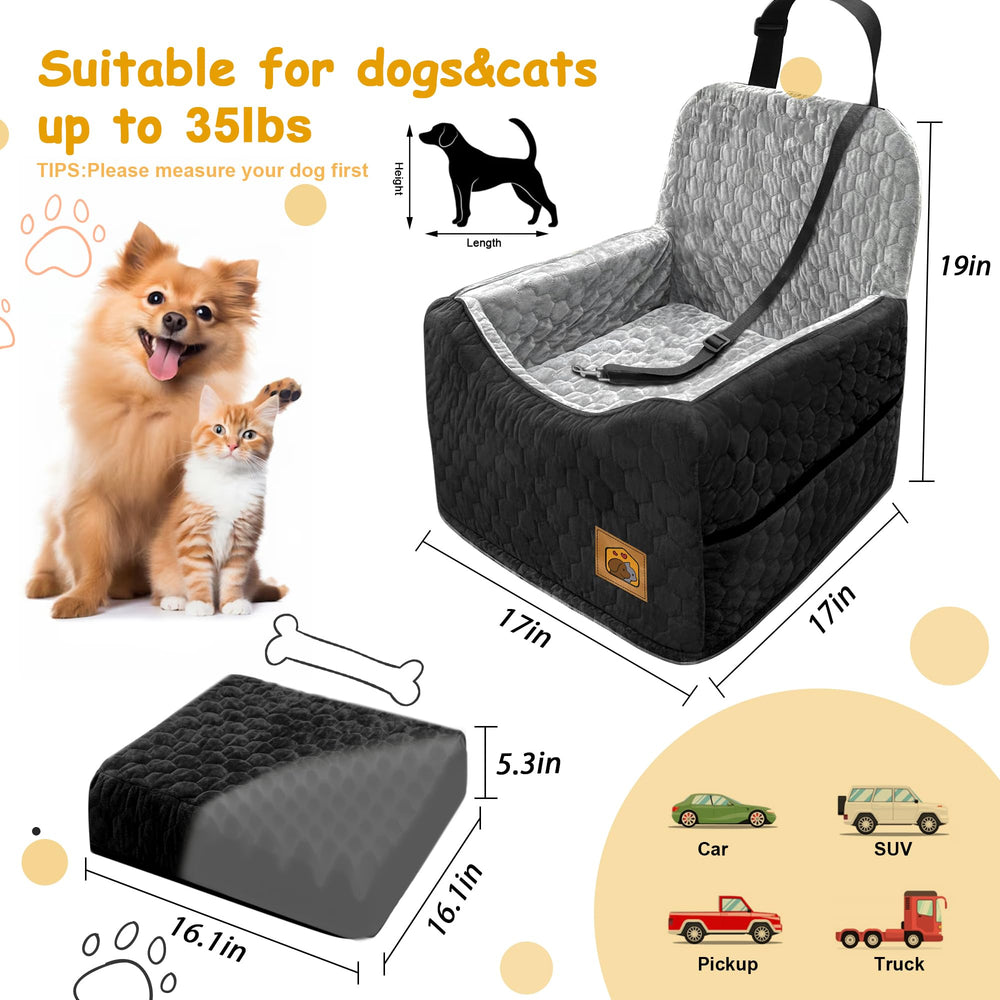 Melafa365 dog seat window view boosts pup scenery enjoyment during rides