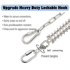 MELAIRON rust-proof swivel hook reduces tangling for smooth, stress-free roaming.
