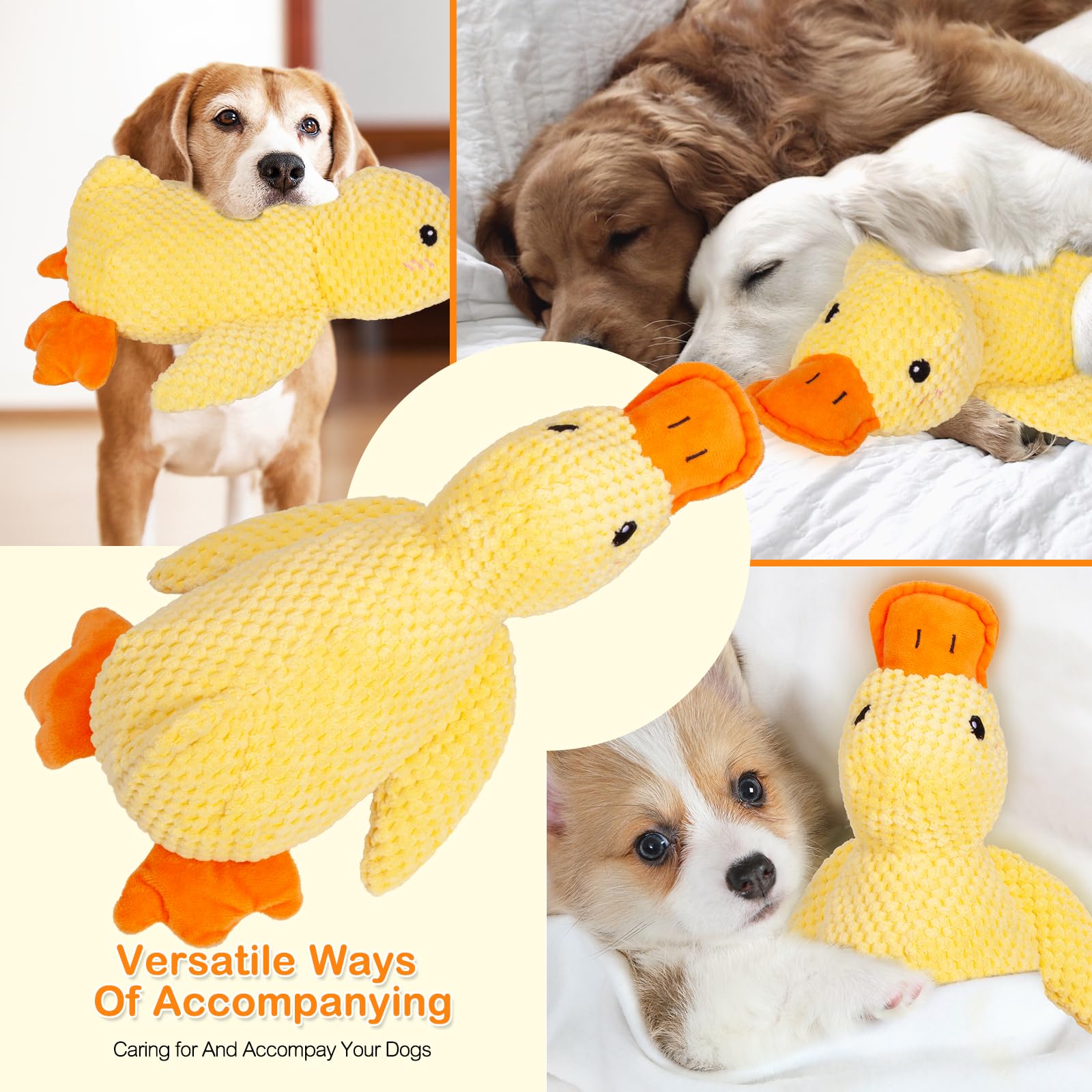 Mellow Dog Calming Duck supports interactive fetch and bonding indoors.