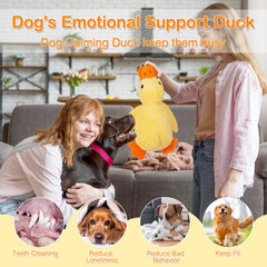 Mellow Dog Calming Duck emits quacking sound to engage dogs during play.