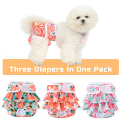 Mengelina dog diapers reusable image showcases durable fabric for long-term care.