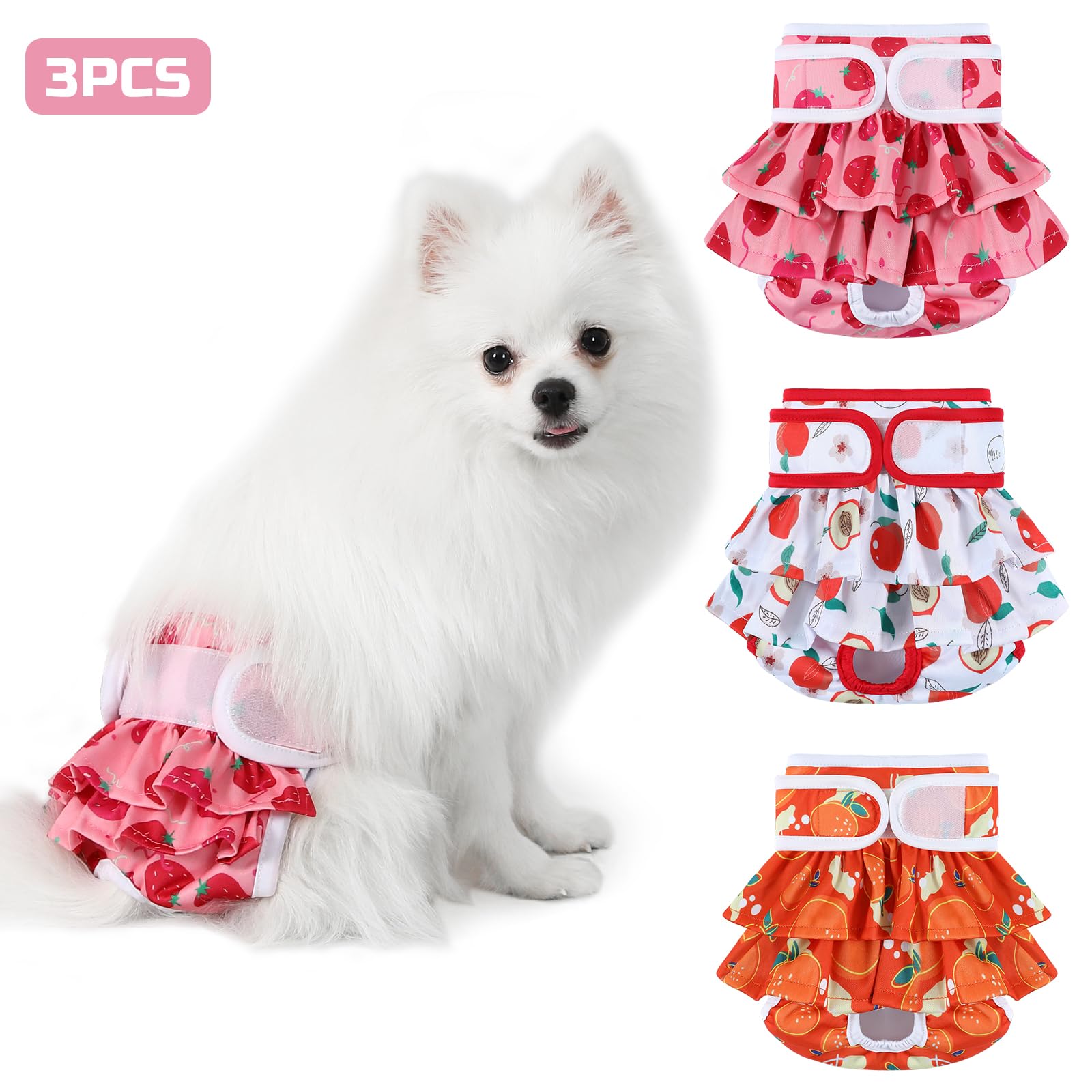 Mengelina reusable dog diapers XS outer fabric highlights durable material
