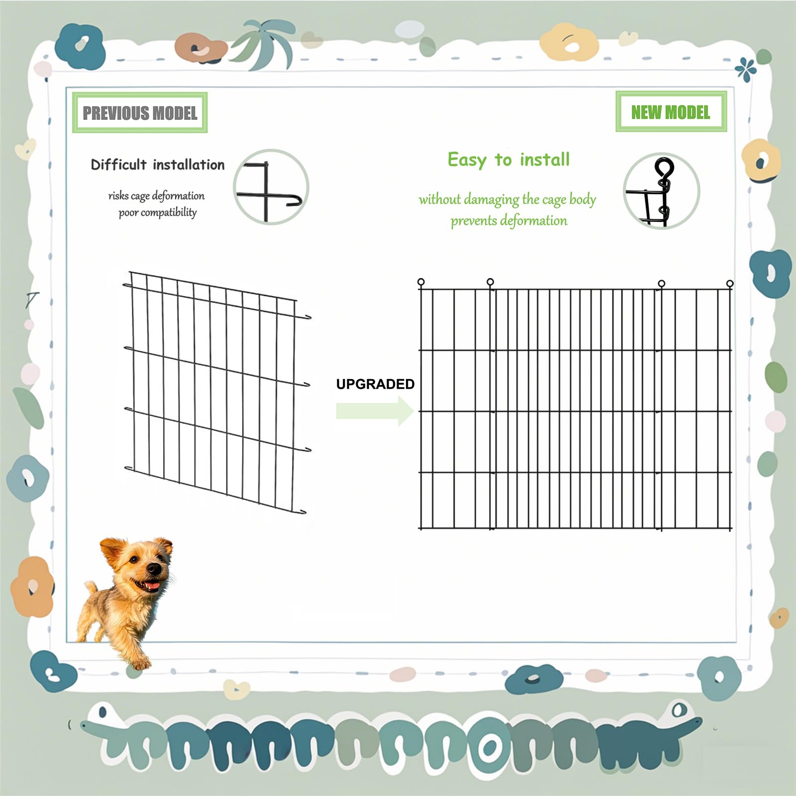 MENGSTER divider panels with rounded paw-safe corners protect pets