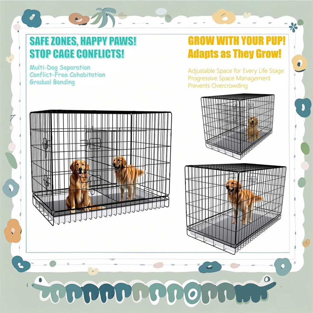 MENGSTER crate divider used for puppy training and multi-zone feeding or play
