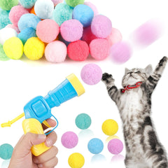 MeoHui cat ball launcher gun ready for indoor fetch fun