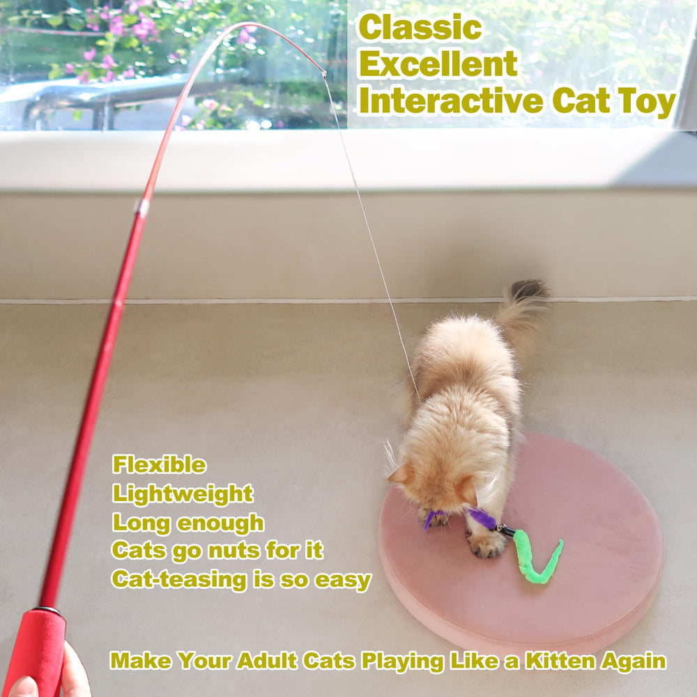 MeoHui cat-wand-two-wands demonstrates dual wands for interactive hunting-inspired fun.