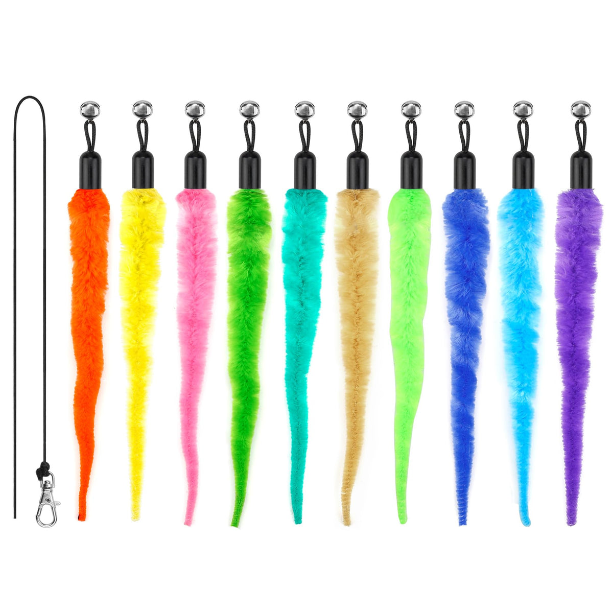 MeoHui wiggle worm attachments 10-pack for longer indoor play sessions.