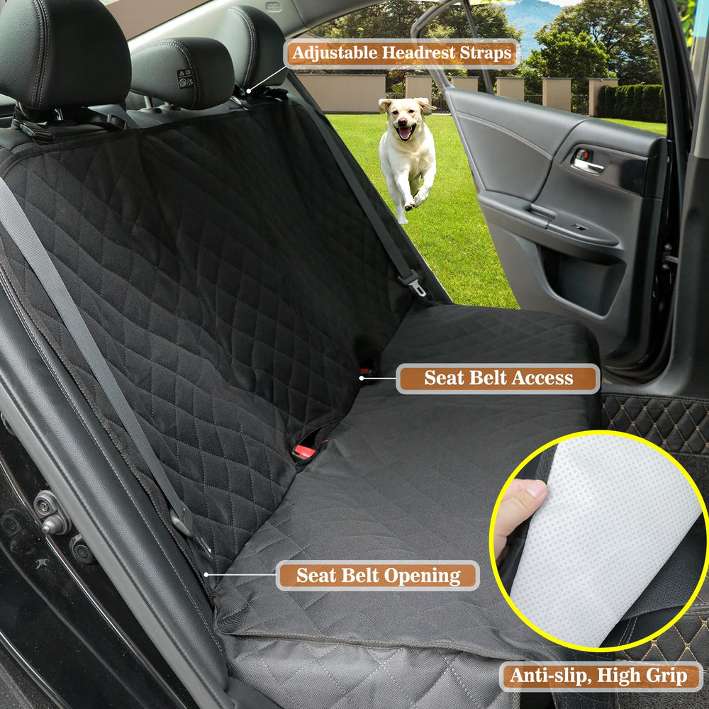 Meolsaek dog seat cover side wings shield seat edges from scratches on adventures.