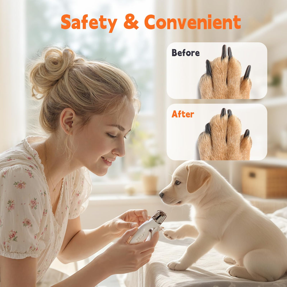 Meonlala close-up in-use view shows safe, precise nail grinding.