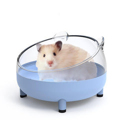 Meow&Woof hamster sand bath blue 6.5-inch top view for spacious sand play
