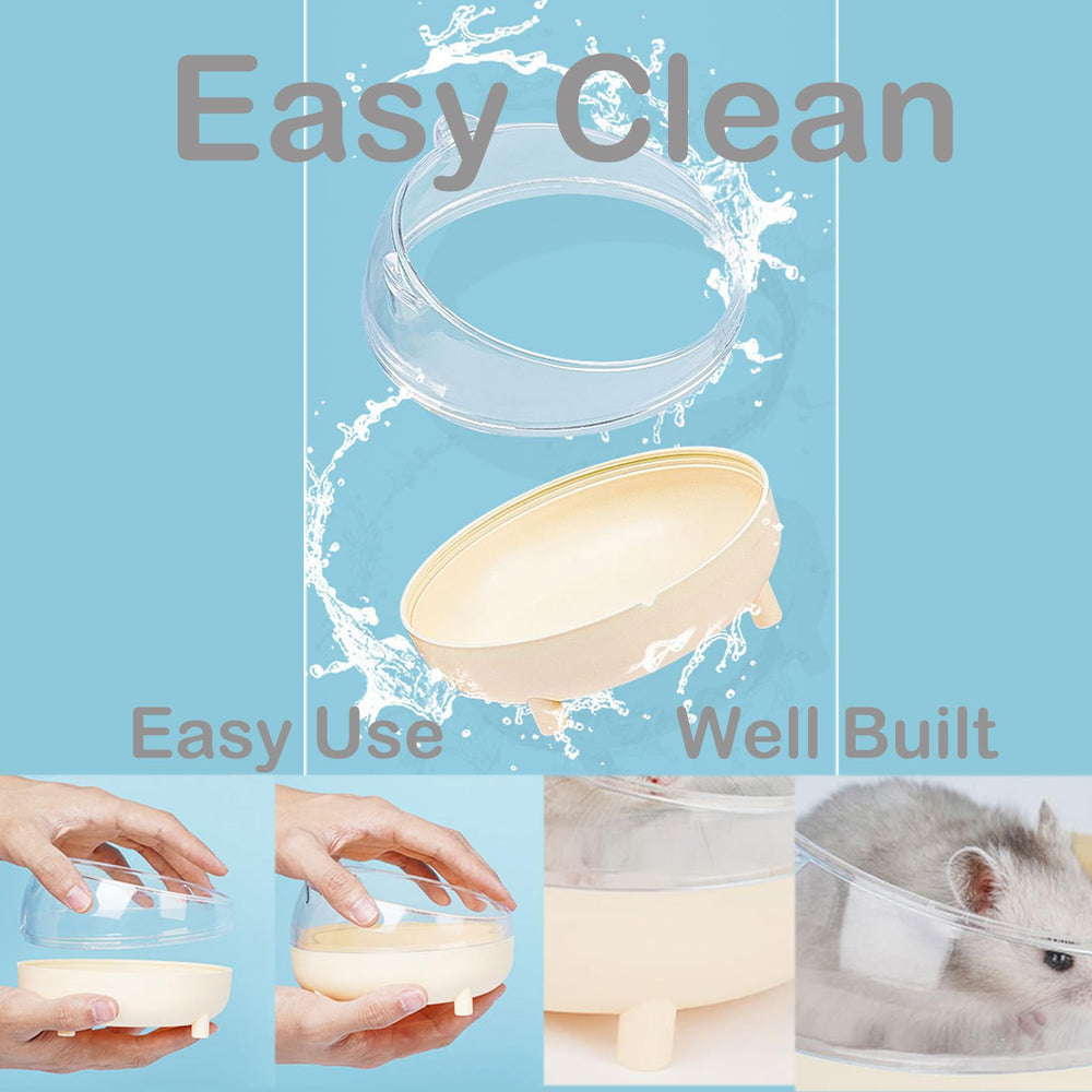 Meow&Woof hamster sand bath blue front view highlights dust-trap design for cleaner enclosures