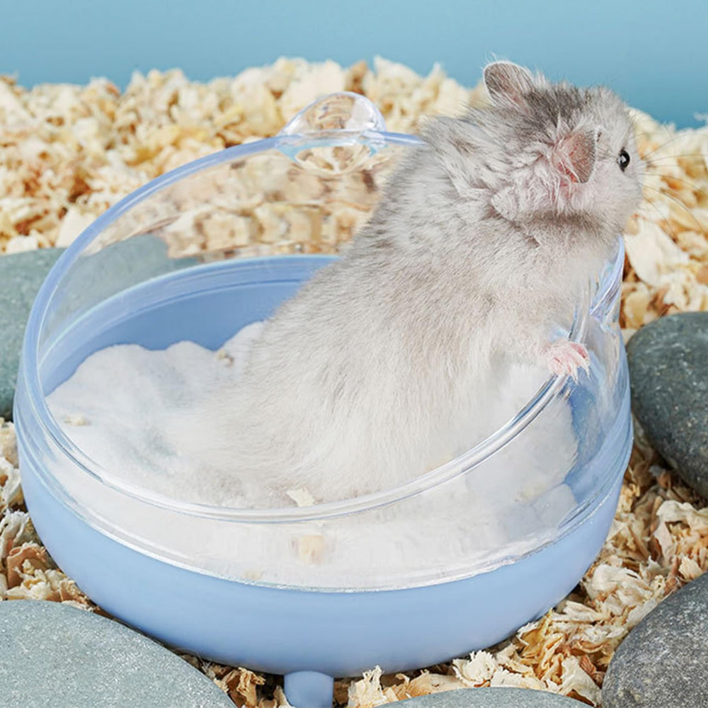 Meow&Woof hamster sand bath blue sifter enables quick cleanup between sessions